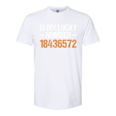 18436572 Is My Lucky Number V8 Engine Gift Softstyle CVC T-Shirt