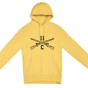 11c Infantry Mortar Crossed Rifles Gift Premium Pullover Hoodie