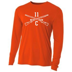 11c Infantry Mortar Crossed Rifles Gift Cooling Performance Long Sleeve Crew