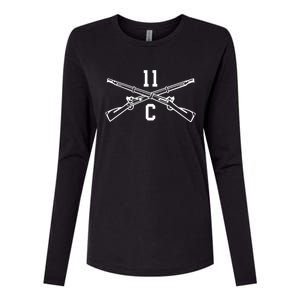 11c Infantry Mortar Crossed Rifles Gift Womens Cotton Relaxed Long Sleeve T-Shirt