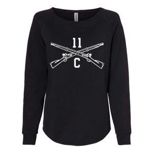 11c Infantry Mortar Crossed Rifles Gift Womens California Wash Sweatshirt