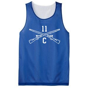 11c Infantry Mortar Crossed Rifles Gift Mesh Reversible Basketball Jersey Tank