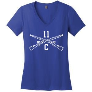 11c Infantry Mortar Crossed Rifles Gift Women's V-Neck T-Shirt