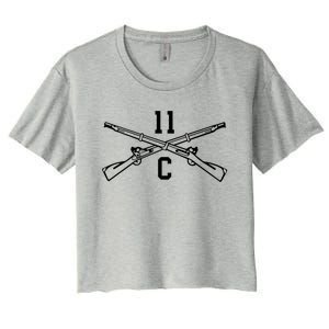 11c Infantry Mortar Crossed Rifles Gift Women's Crop Top Tee