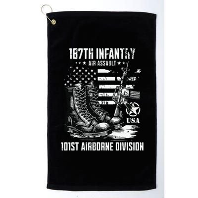 187th Infantry Regiment 101st Airborne Division Veteran Platinum Collection Golf Towel