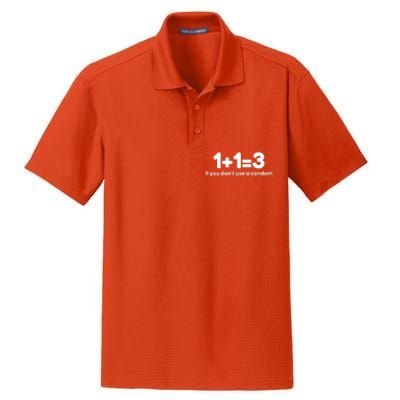 1+1=3 If You DonT Use A Condom Dry Zone Grid Polo