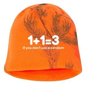 1+1=3 If You DonT Use A Condom Kati - Camo Knit Beanie