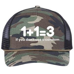 1+1=3 If You DonT Use A Condom Retro Rope Trucker Hat Cap