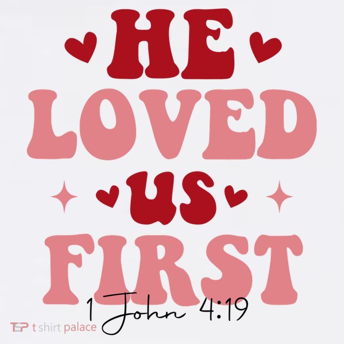 1 John 4 19 He Loved Us First High Crown Mesh Back Trucker Hat