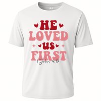 1 John 4 19 He Loved Us First Performance Shirt