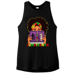 1865 Juneteenth African American Freedom Day Women Ladies PosiCharge Tri-Blend Wicking Tank