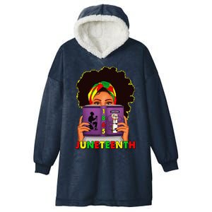 1865 Juneteenth African American Freedom Day Women Hooded Wearable Blanket