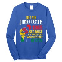 1865 Junenth Because My Ancestors WerenT Free In 1776 Gift Long Sleeve Shirt