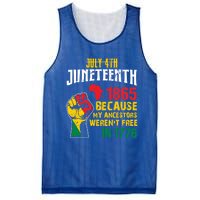 1865 Junenth Because My Ancestors WerenT Free In 1776 Gift Mesh Reversible Basketball Jersey Tank