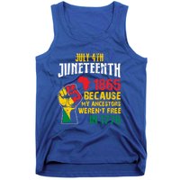 1865 Junenth Because My Ancestors WerenT Free In 1776 Gift Tank Top