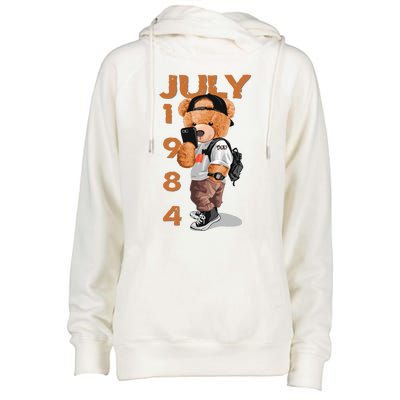 1984 July Born In Womens Funnel Neck Pullover Hood