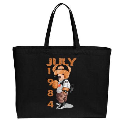 1984 July Born In Cotton Canvas Jumbo Tote