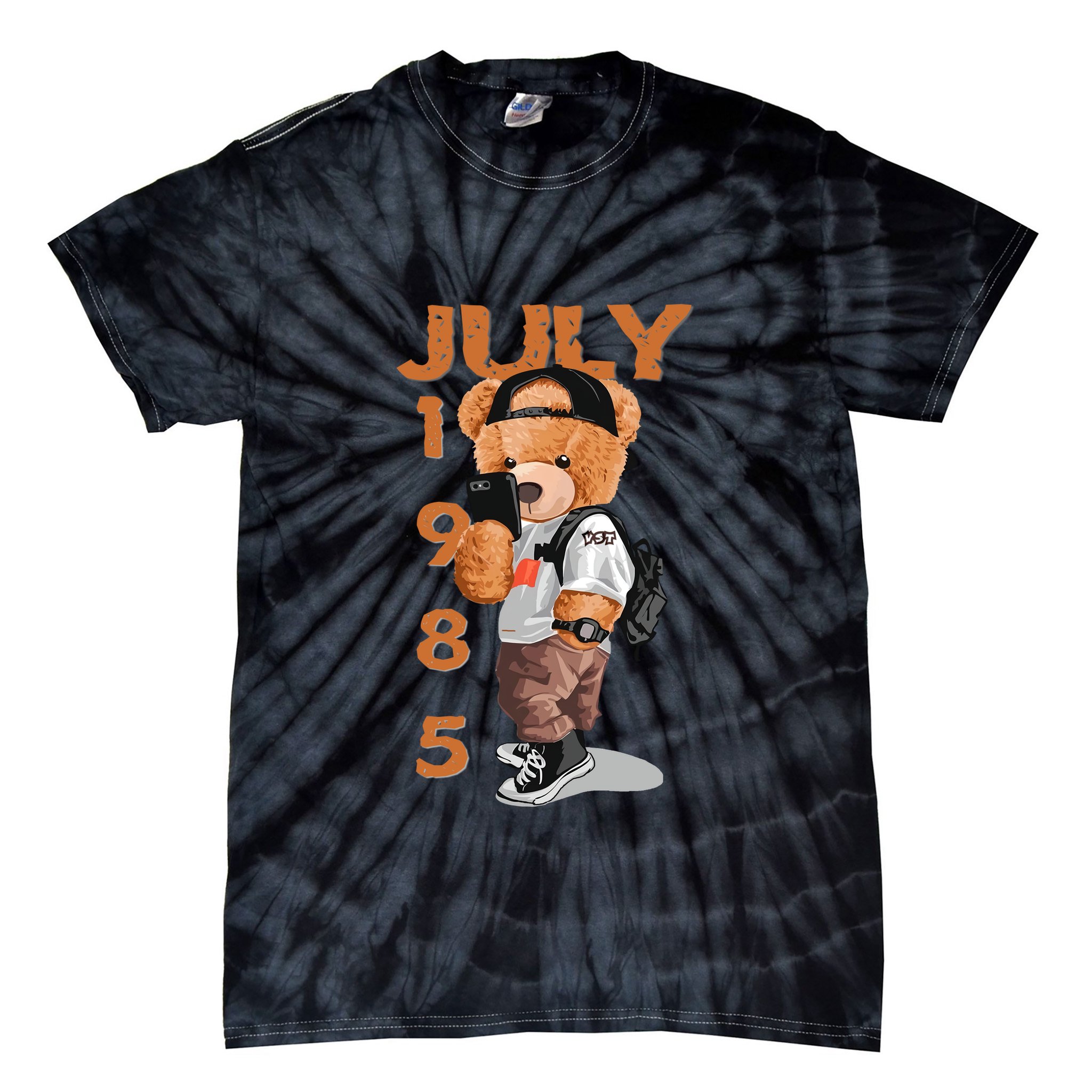 1985 July Born In Tie-Dye T-Shirt