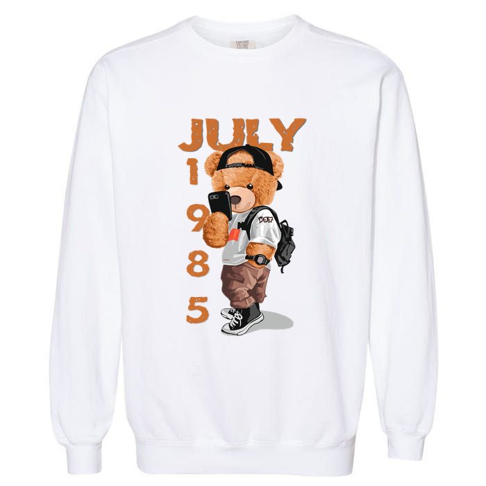 1985 July Born In Garment-Dyed Sweatshirt