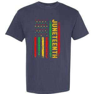 1865 Juneteenth Black History American Flag African Garment-Dyed Heavyweight T-Shirt