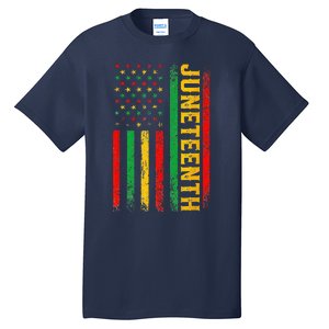 1865 Juneteenth Black History American Flag African Tall T-Shirt