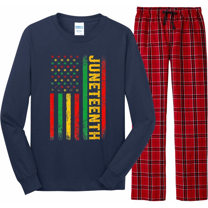 1865 Juneteenth Black History American Flag African Long Sleeve Pajama Set