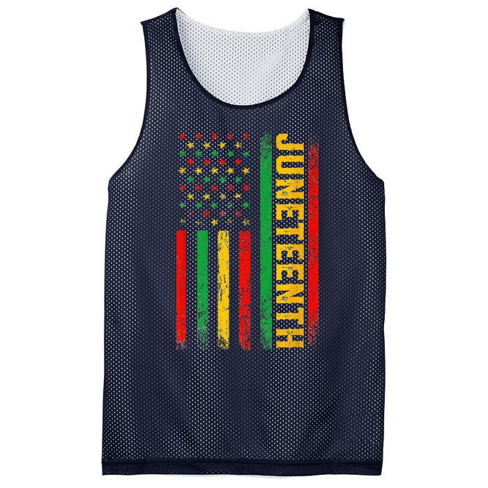 1865 Juneteenth Black History American Flag African Mesh Reversible Basketball Jersey Tank