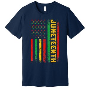 1865 Juneteenth Black History American Flag African Premium T-Shirt