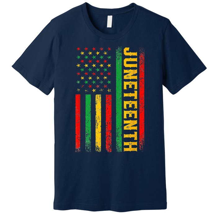 1865 Juneteenth Black History American Flag African Premium T-Shirt