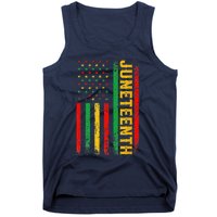 1865 Juneteenth Black History American Flag African Tank Top