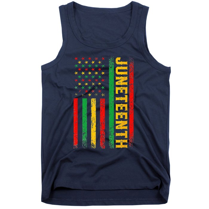 1865 Juneteenth Black History American Flag African Tank Top