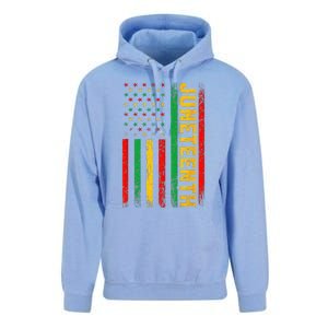 1865 Juneteenth Black History American Flag African Unisex Surf Hoodie