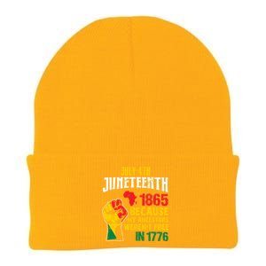 1865 Junenth Because My Ancestors WerenT Free In 1776 Cute Gift Knit Cap Winter Beanie