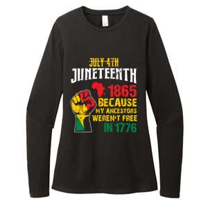 1865 Junenth Because My Ancestors WerenT Free In 1776 Cute Gift Womens CVC Long Sleeve Shirt