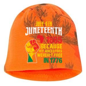 1865 Junenth Because My Ancestors WerenT Free In 1776 Cute Gift Kati - Camo Knit Beanie