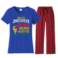 1865 Junenth Because My Ancestors WerenT Free In 1776 Cute Gift Women's Flannel Pajama Set