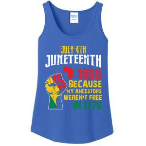 1865 Junenth Because My Ancestors WerenT Free In 1776 Cute Gift Ladies Essential Tank