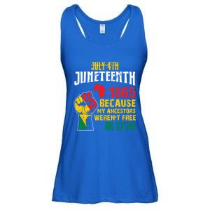 1865 Junenth Because My Ancestors WerenT Free In 1776 Cute Gift Ladies Essential Flowy Tank