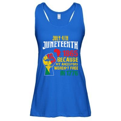 1865 Junenth Because My Ancestors WerenT Free In 1776 Cute Gift Ladies Essential Flowy Tank