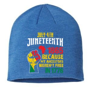 1865 Junenth Because My Ancestors WerenT Free In 1776 Cute Gift Sustainable Beanie