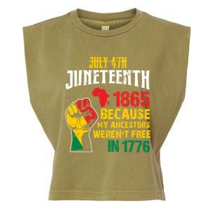 1865 Junenth Because My Ancestors WerenT Free In 1776 Cute Gift Garment-Dyed Women's Muscle Tee