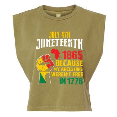 1865 Junenth Because My Ancestors WerenT Free In 1776 Cute Gift Garment-Dyed Women's Muscle Tee