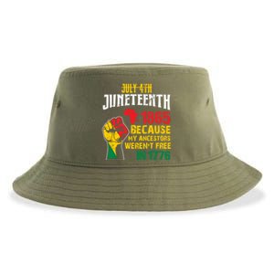 1865 Junenth Because My Ancestors WerenT Free In 1776 Cute Gift Sustainable Bucket Hat