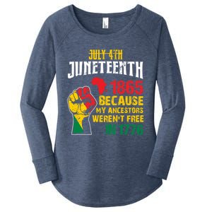 1865 Junenth Because My Ancestors WerenT Free In 1776 Cute Gift Women's Perfect Tri Tunic Long Sleeve Shirt