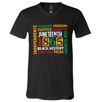 1865 Juneteenth Black History Juneteenth 1865 V-Neck T-Shirt