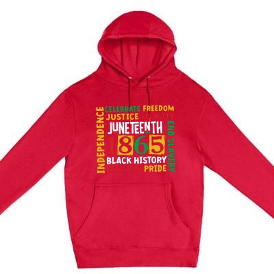 1865 Juneteenth Black History Juneteenth 1865 Premium Pullover Hoodie