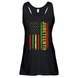 1865 Juneteenth Black History American Flag African Ladies Essential Flowy Tank