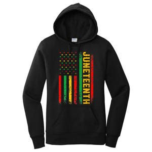 1865 Juneteenth Black History American Flag African Women's Pullover Hoodie