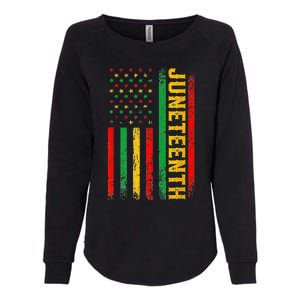 1865 Juneteenth Black History American Flag African Womens California Wash Sweatshirt