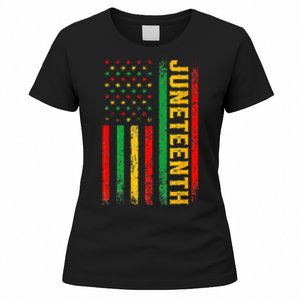 1865 Juneteenth Black History American Flag African Women's T-Shirt